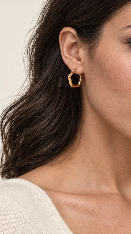 Penta Hoops design shown on a model, wearing view 2